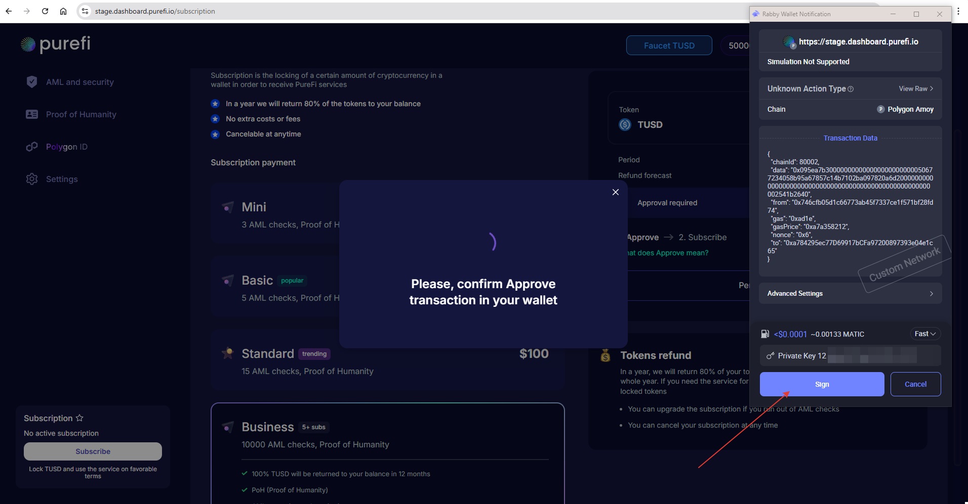 Purchase Approval Sign